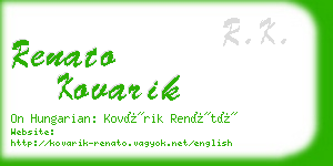 renato kovarik business card